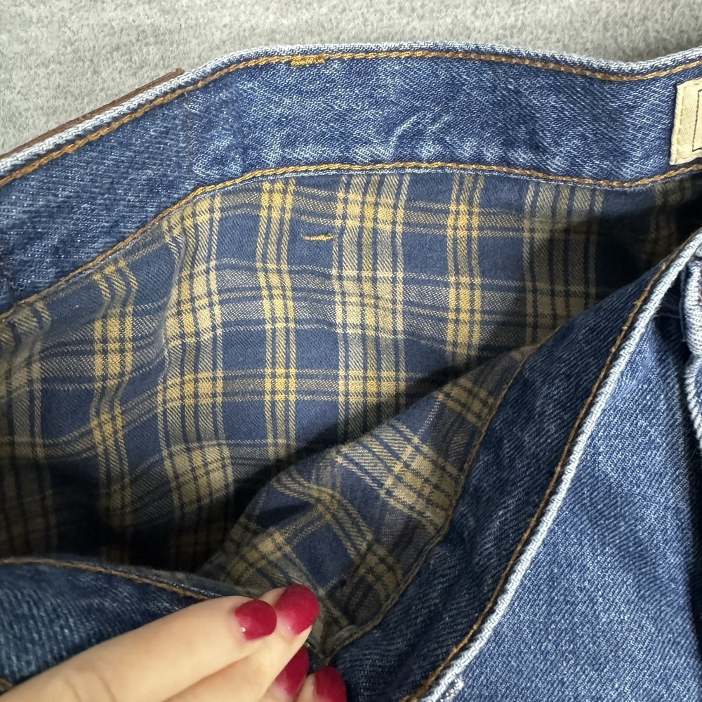 L.L. Bean Double L Mens Flannel Lined Blue Denim Jeans Size 44x30 100220 Classic - Picture 5 of 10